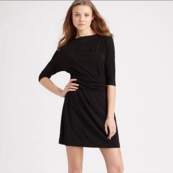 Theory Dresses & Skirts - Theory Ivista Black Dress 3/4 Sleeves Size 8 NWT
